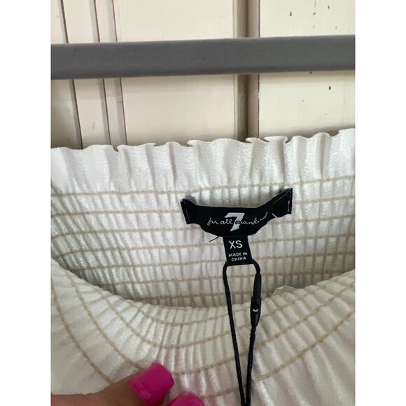 NWT 7 For All Mankind size XS faux leather fitted mini dress - Picture 2 of 4